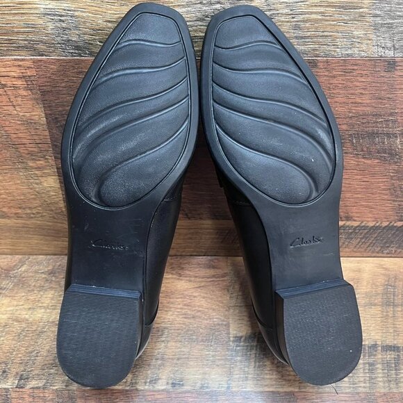 Collection by Clarks Women’s Juliet Black Leather Loafers Size 8.5 - Picture 10 of 10